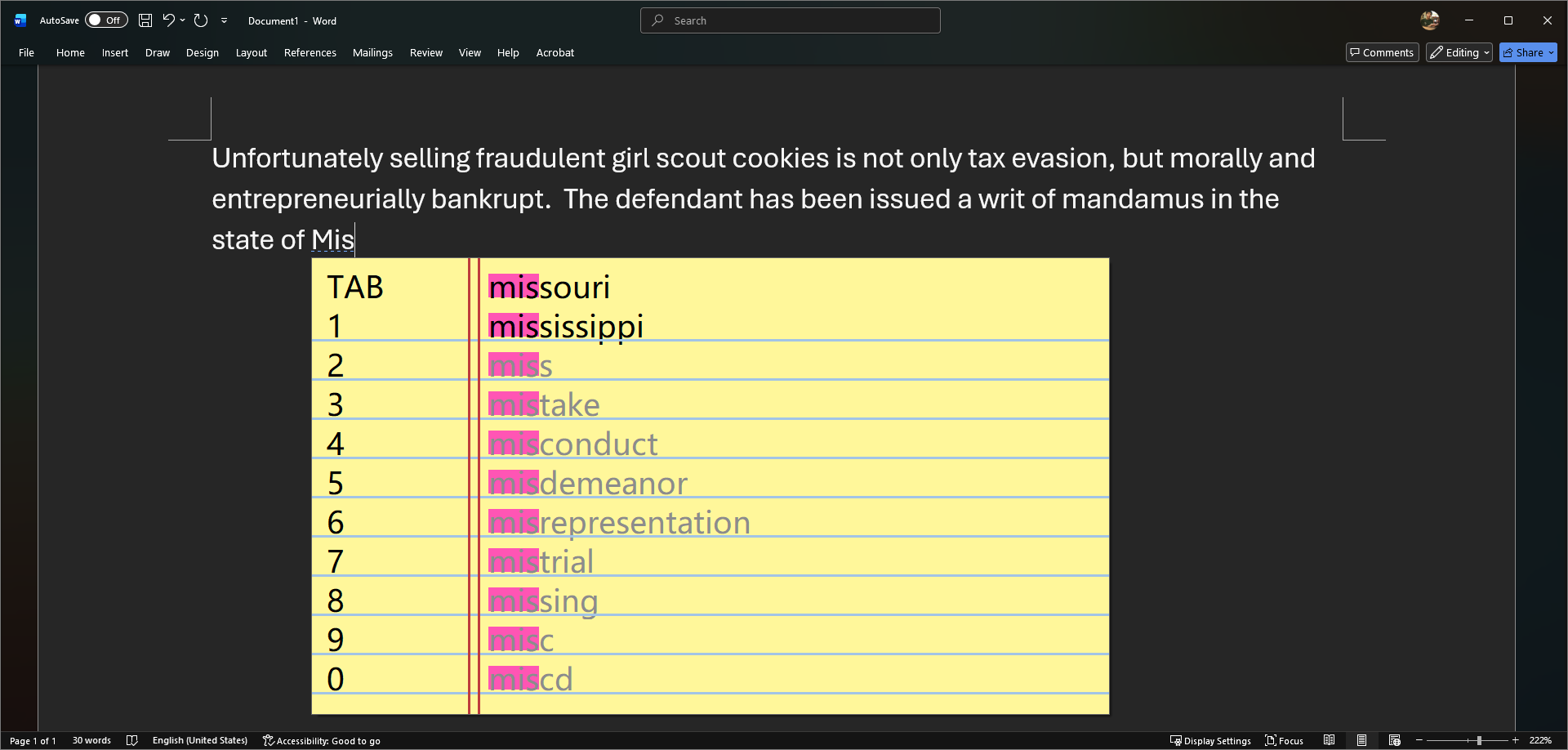 Word Capitalization Screenshot